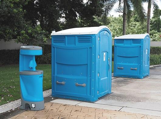 there are various types of handicap-accessible portable restrooms available for rental such as standard, deluxe, and luxury models